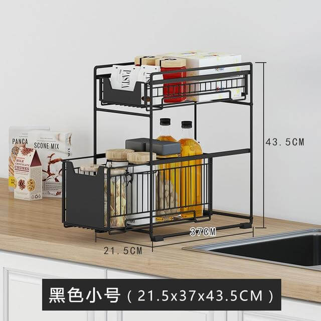 Iron Under Sink Organizer Storage Rack - Image 2