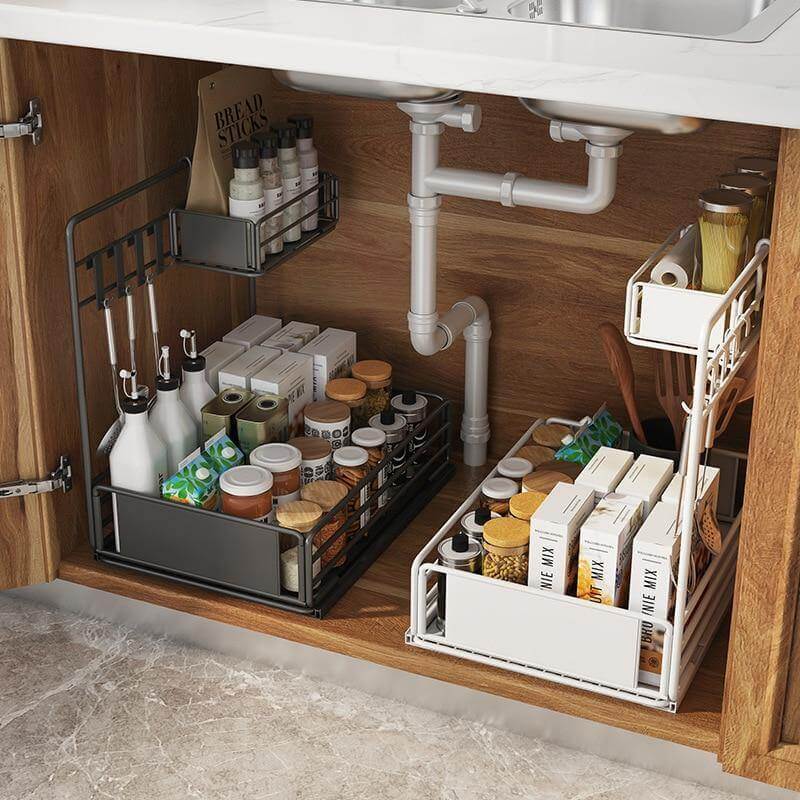 Iron Under Sink Organizer Storage Rack - Image 5