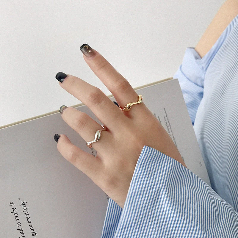 Irregular Wave Adjustable Ring - Image 2