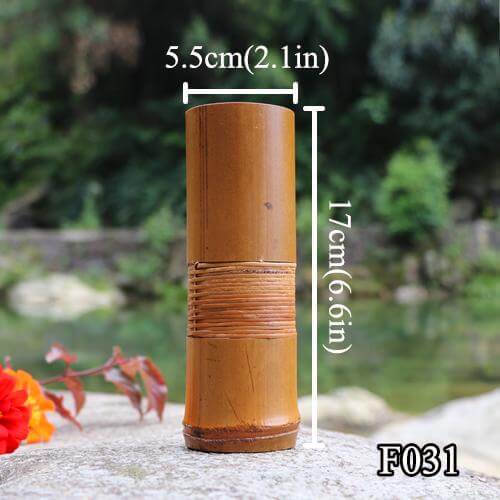 Japanese Handmade Bamboo Flower Vase - Image 2