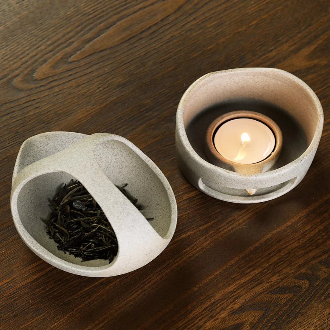 Japanese Style Simple Candle Tea Warmer Pot - Image 6