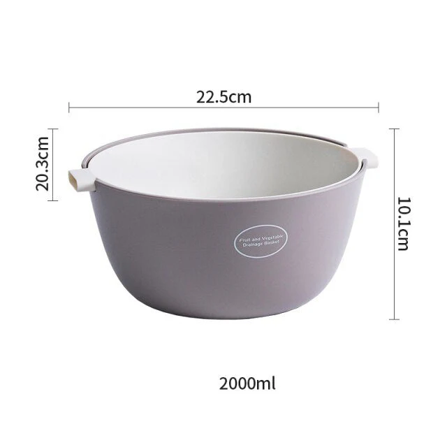 Kitchen Double Drain Vegetable Basket - Image 11