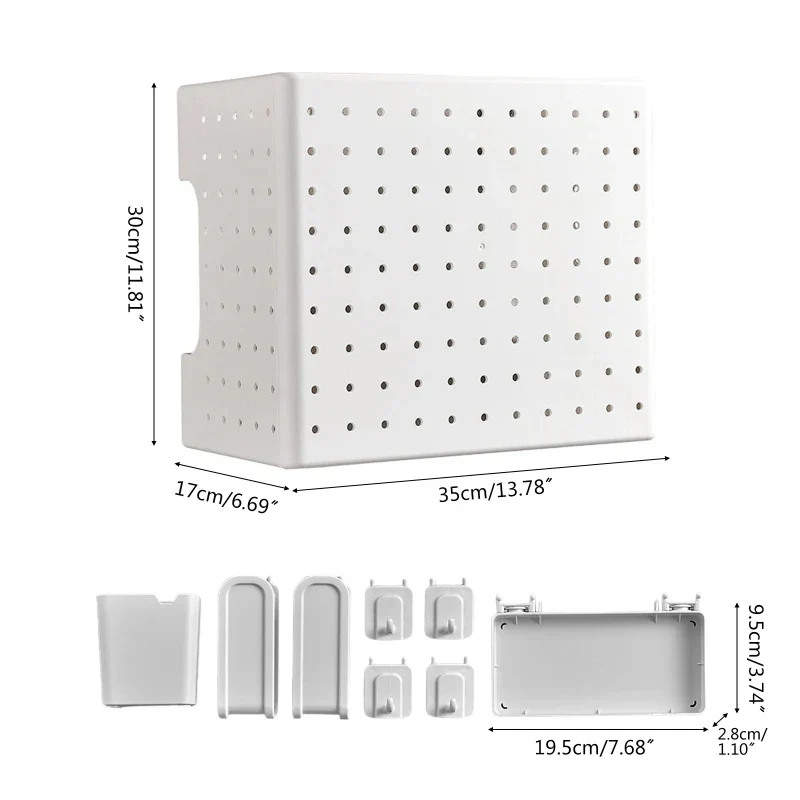 Kitchen Organizer Wall-Mounted Hole Board Storage Rack - Image 6