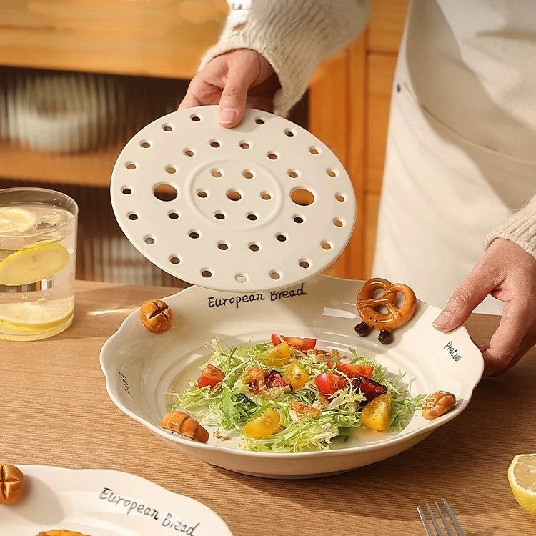 Korean Snacks Ceramic Cute Serving Plate - Image 2
