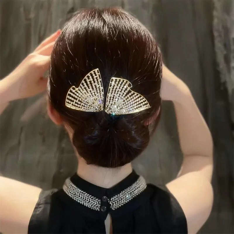 Korean Style Bow Hair Rhinestone Band - Image 4
