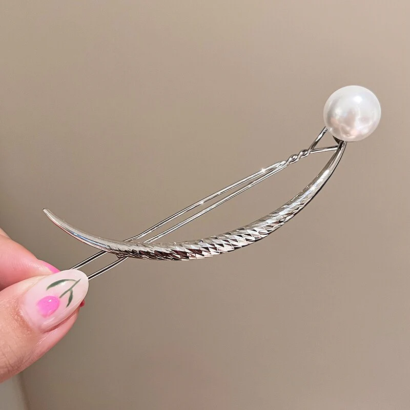 Korean Style Elegant Pearl Hair Clip - Image 7