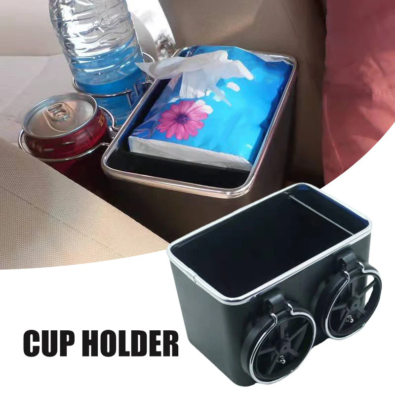 Large Capacity Bottle Holder Car Armrest Storage Box - Image 2