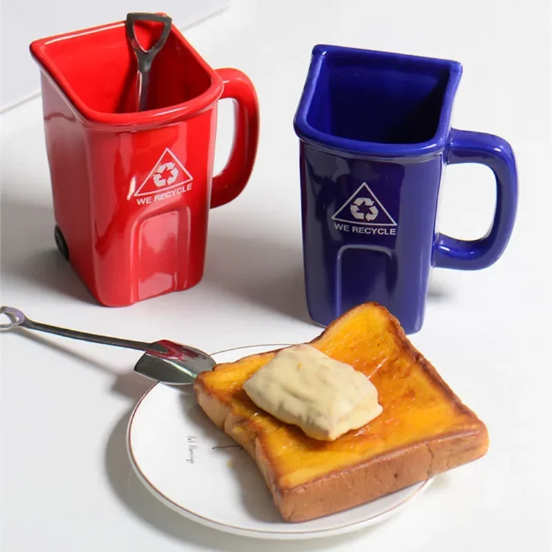 Large Trash Can Ceramic Creative Mug - Image 2