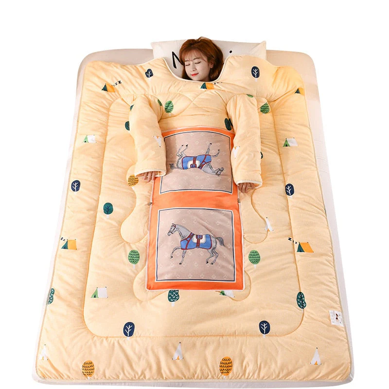 Lazy Wearable Cute Printed Comforter - Image 8