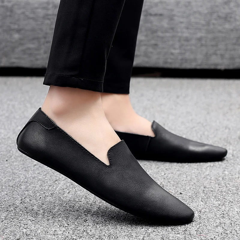Leather Comfort Slip-on Men Shoes - Image 3