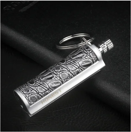 Leather Keychain Metal Match Inferno Lighter - Image 7