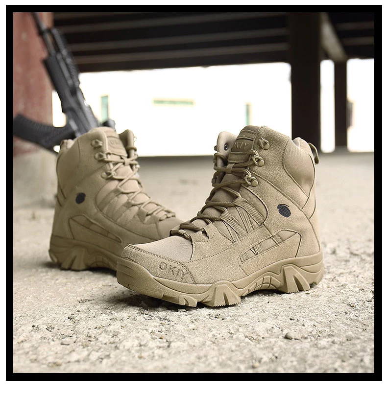 Leather Military Grade Camping Men Boots - Image 12