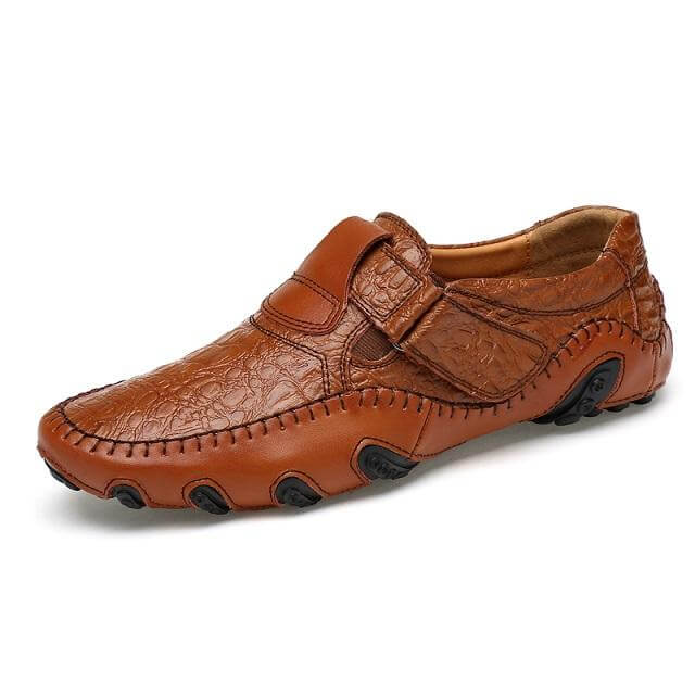 Leather Moccasins Men Driving Shoes - Image 2