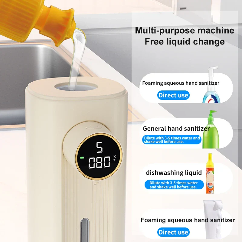 LED Display Motion Sensor Automatic Soap Foam Dispenser - Image 4
