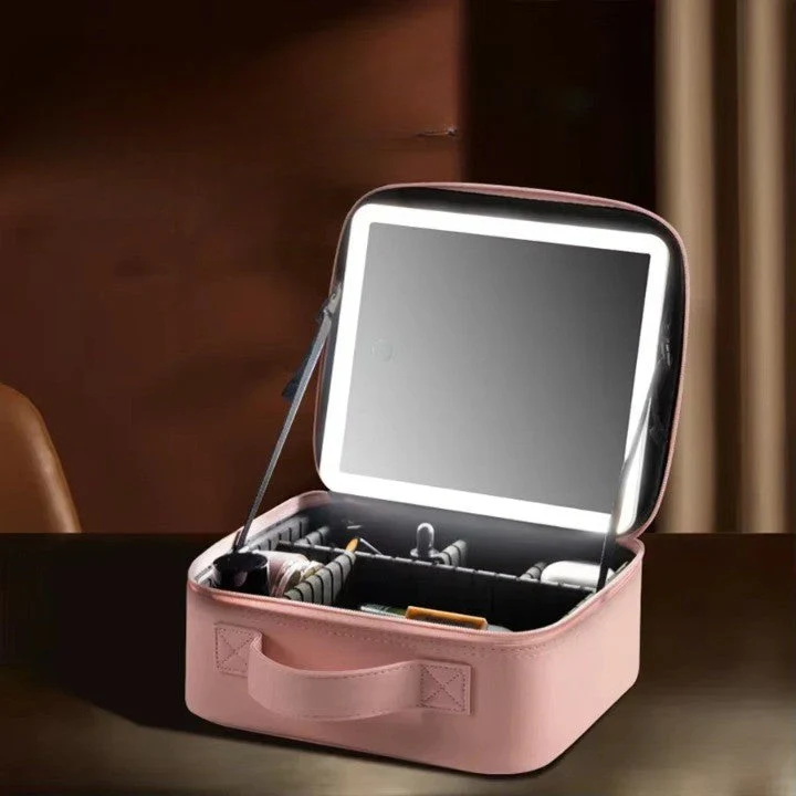 LED Mirror Travel Makeup Organizer Bag - Image 4