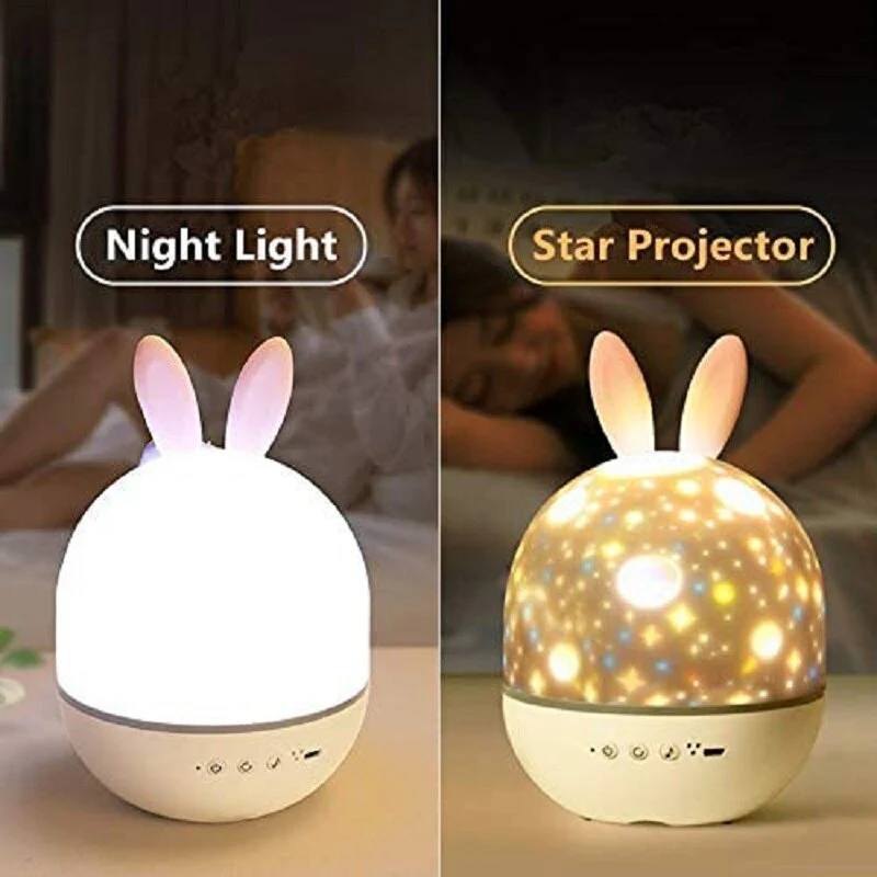 LED Universe Stars Bunny Projector Night Light - Image 8