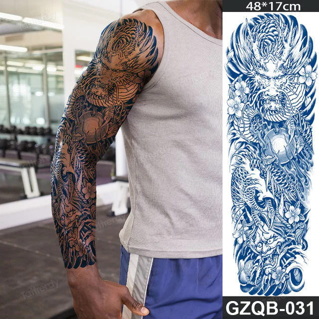 Life Meaning Full Sleeve Semi-Permanent Tattoo - Image 19