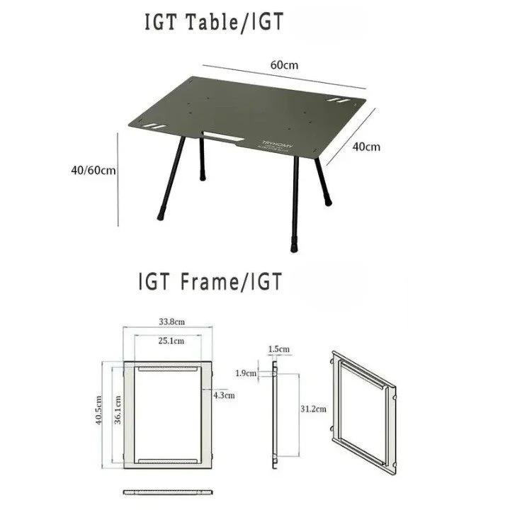 Lightweight Outdoor Tactical Aluminum Camping Table - Image 9