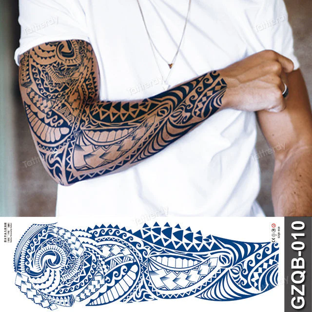 Long Lasting Full Arm Sleeve Tattoo Sticker - Image 13