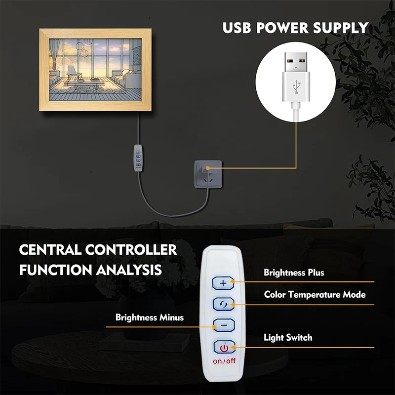 Luminous Decorative Dimmable Artsy Led Light Painting - Image 4