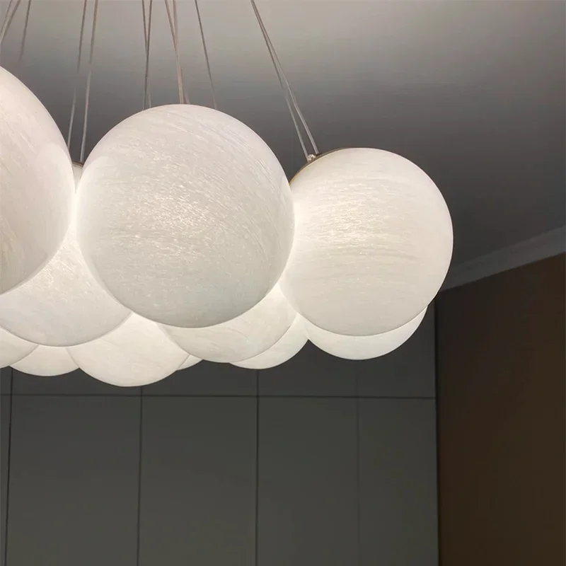 Luminous Sphere Glass French Style Chandelier Lamp - Image 6