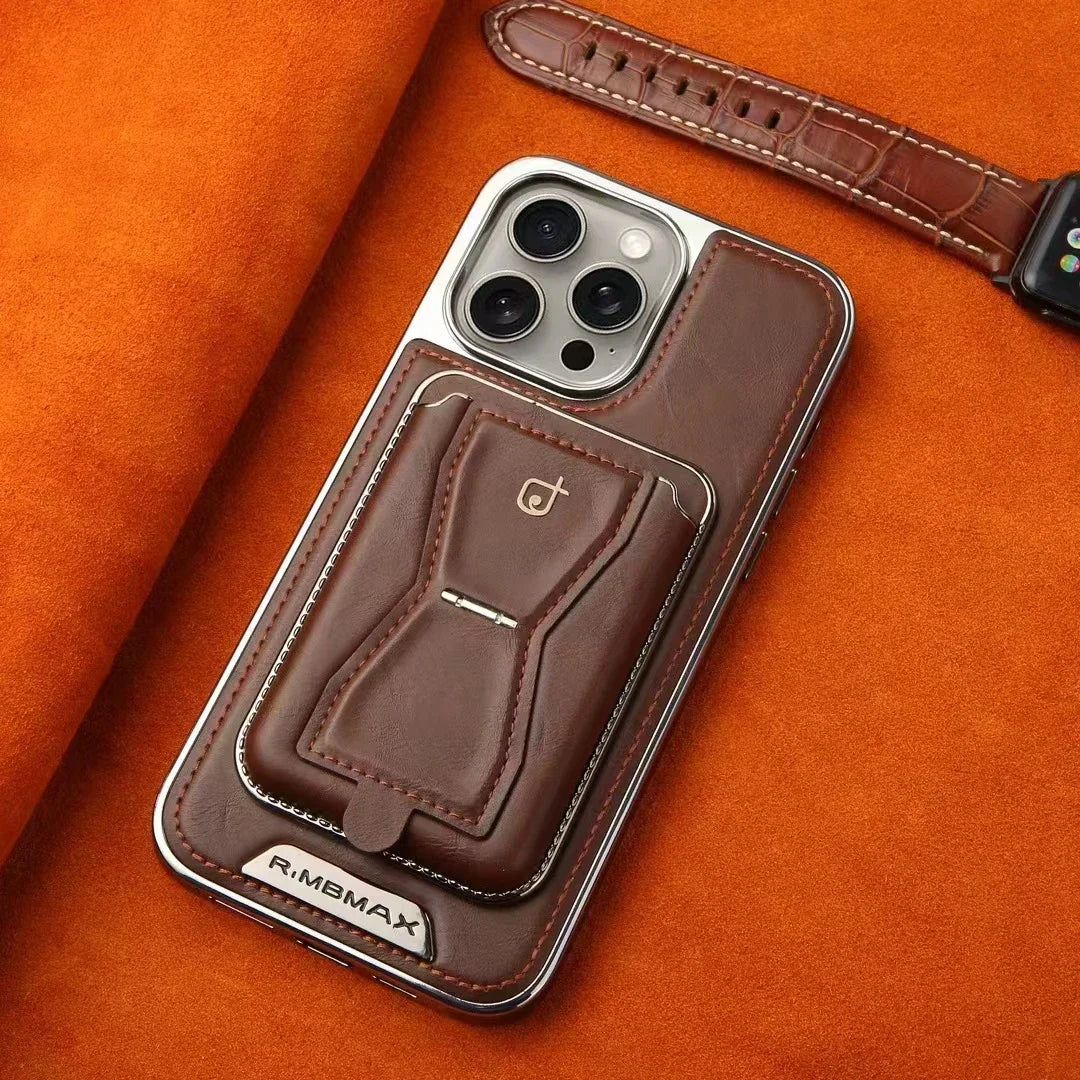 Lux Hold Leather Wallet Stand iPhone Case - Image 5