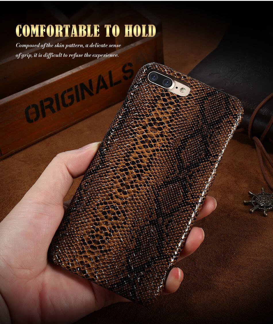 Luxury Crocodile Snake Leather Case For Iphone - Image 4
