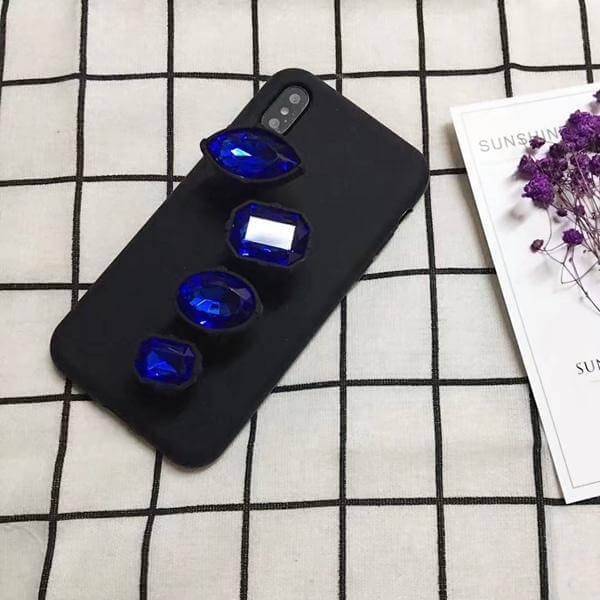 Luxury iPhone X Finger Diamond Ring Case - Image 2