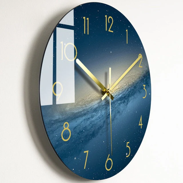 Luxury Nordic Universe Silent Wall Clock - Image 9