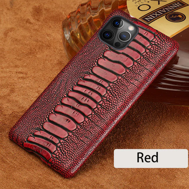 Luxury Real Ostrich Shock-Protection Breathable iPhone Cases - Image 9