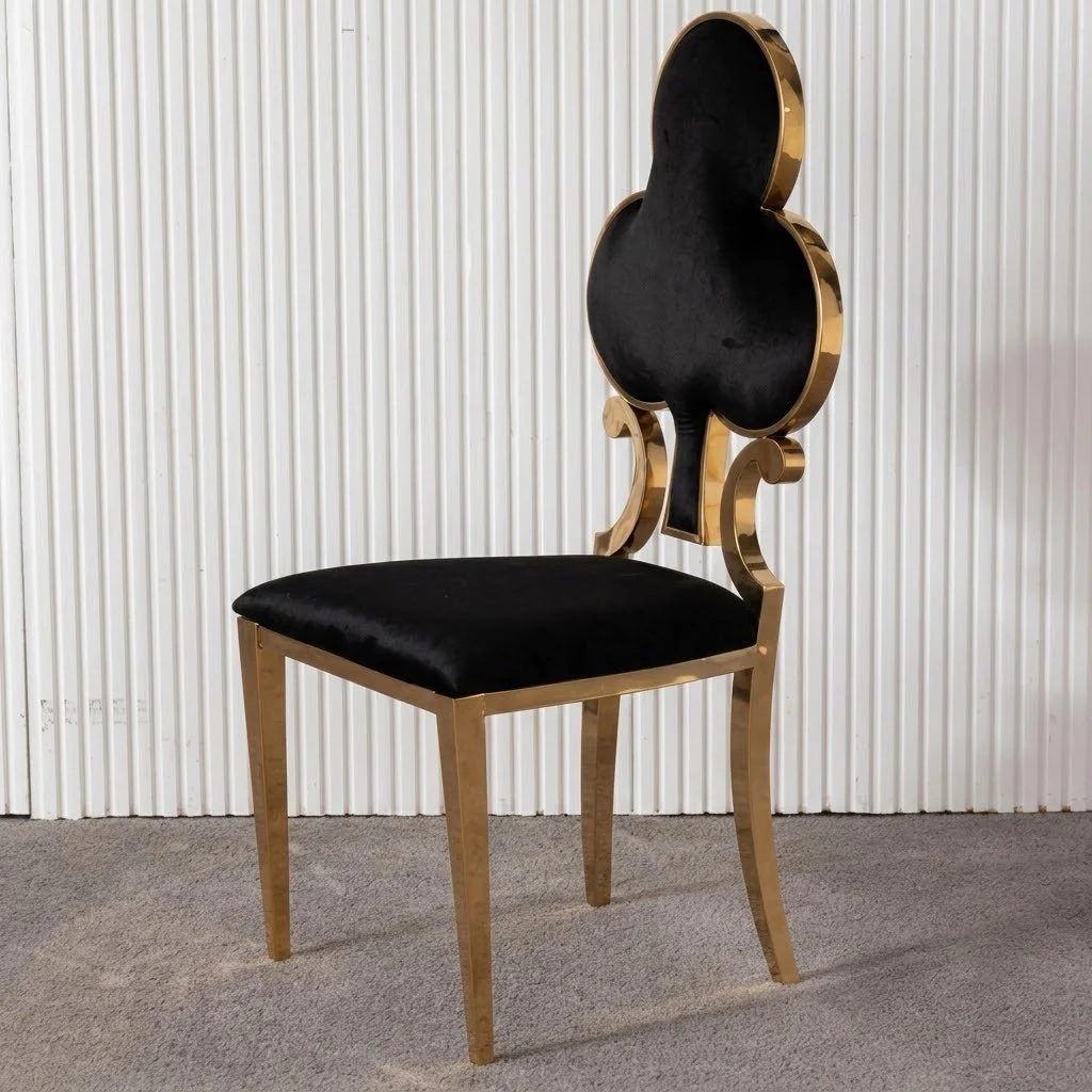 Luxury Stainless Steel Game Cards Dining Chair - Image 12