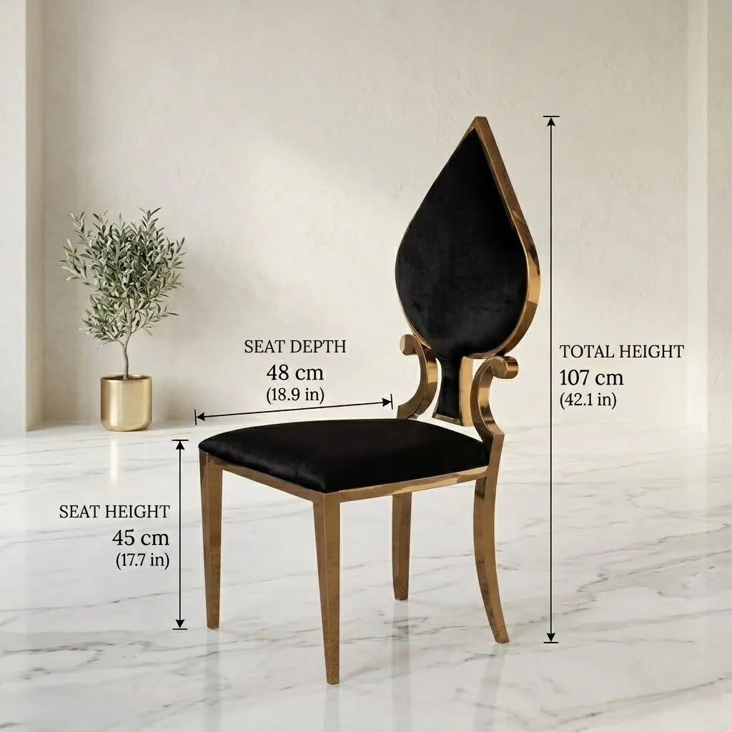 Luxury Stainless Steel Game Cards Dining Chair - Image 8