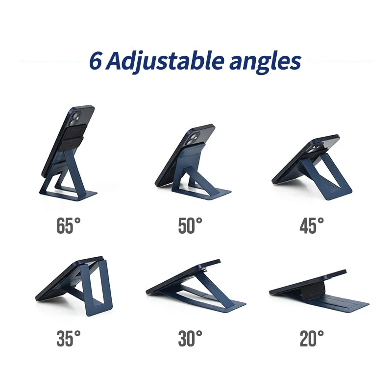 Magnetic Leather Foldable Wallet Phone Holder - Image 6