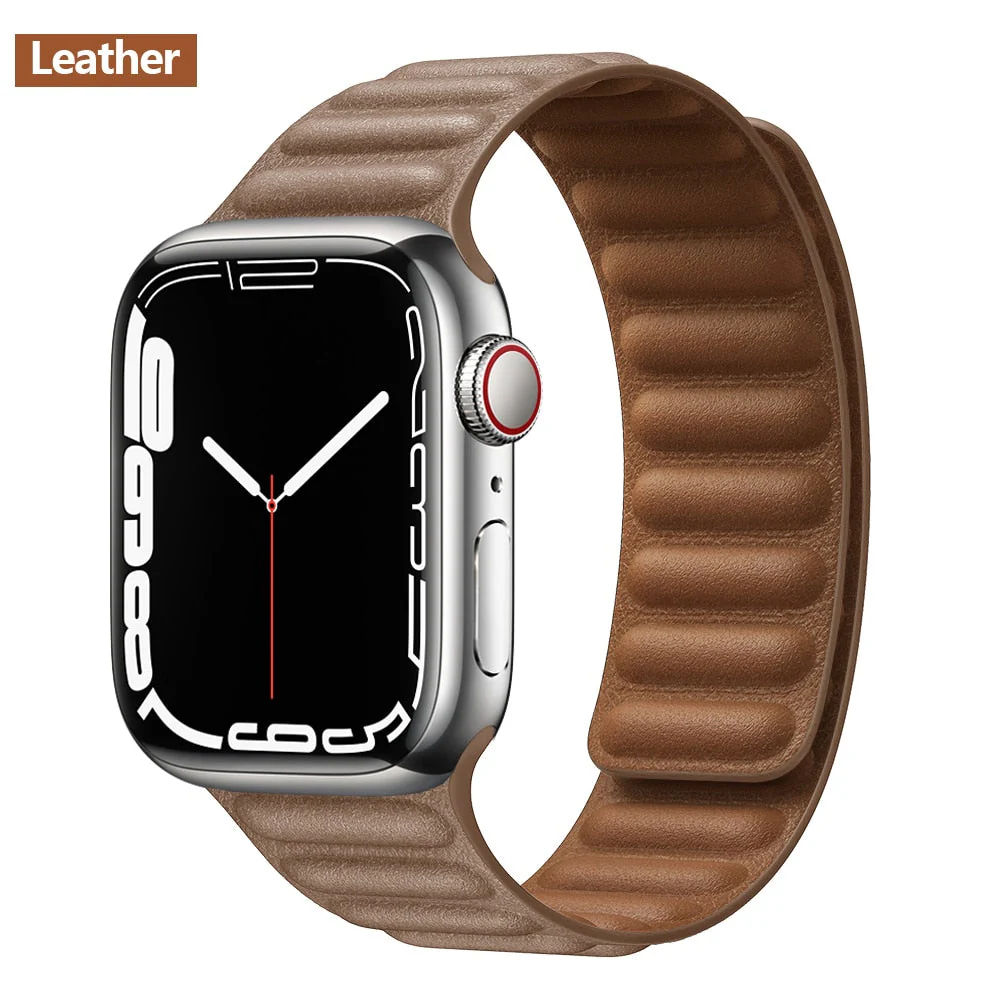 Magnetic Strap Leather Smart Watch Band - Image 8