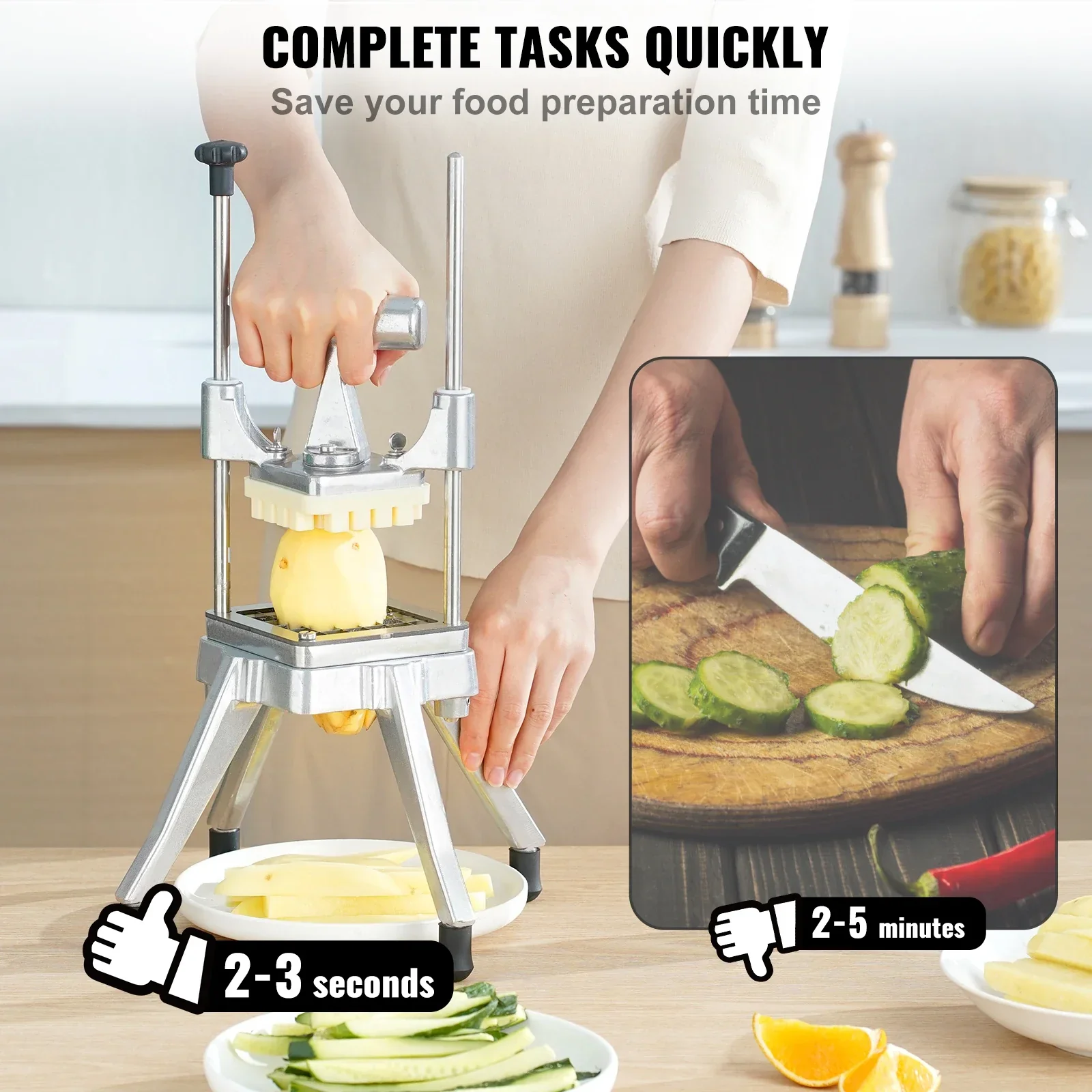 Manual Slicing Stainless Steel Commercial Vegetable Slicer - Image 2