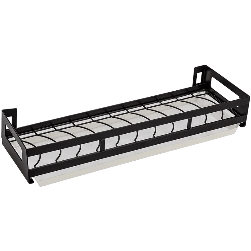 Mat Black No Drill Metal Kitchen Storage - Image 5
