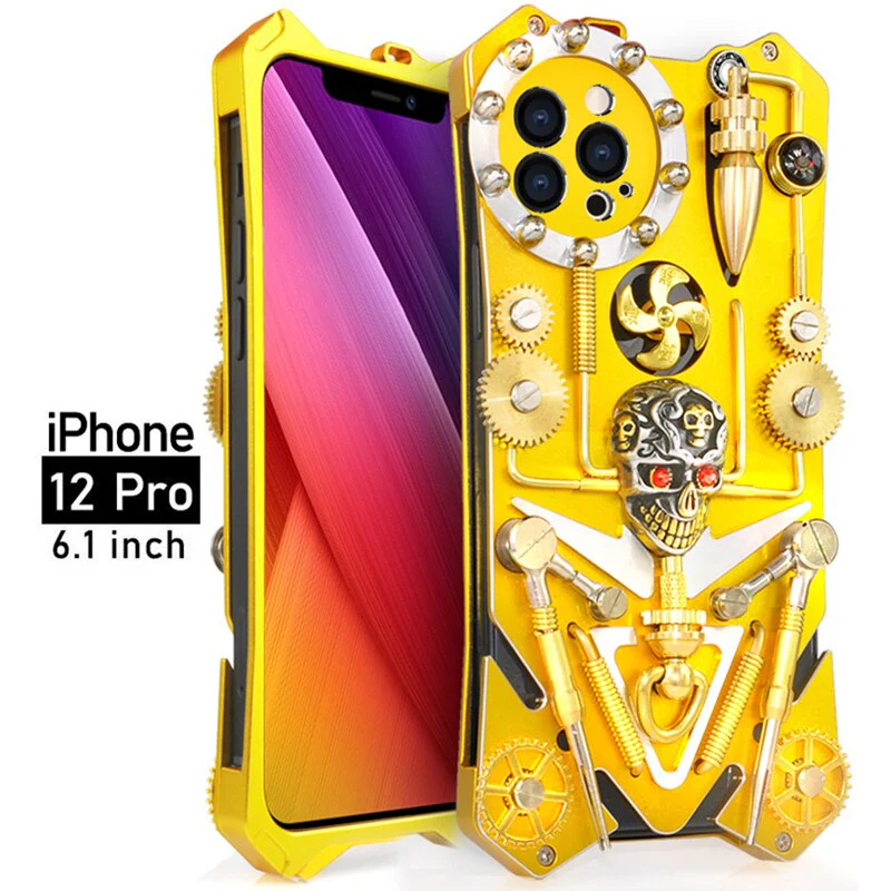 Mechanic Skull Cyberpunk Style iPhone Case - Image 10