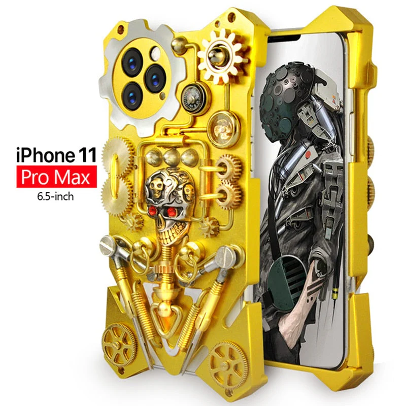 Mechanic Skull Cyberpunk Style iPhone Case - Image 9