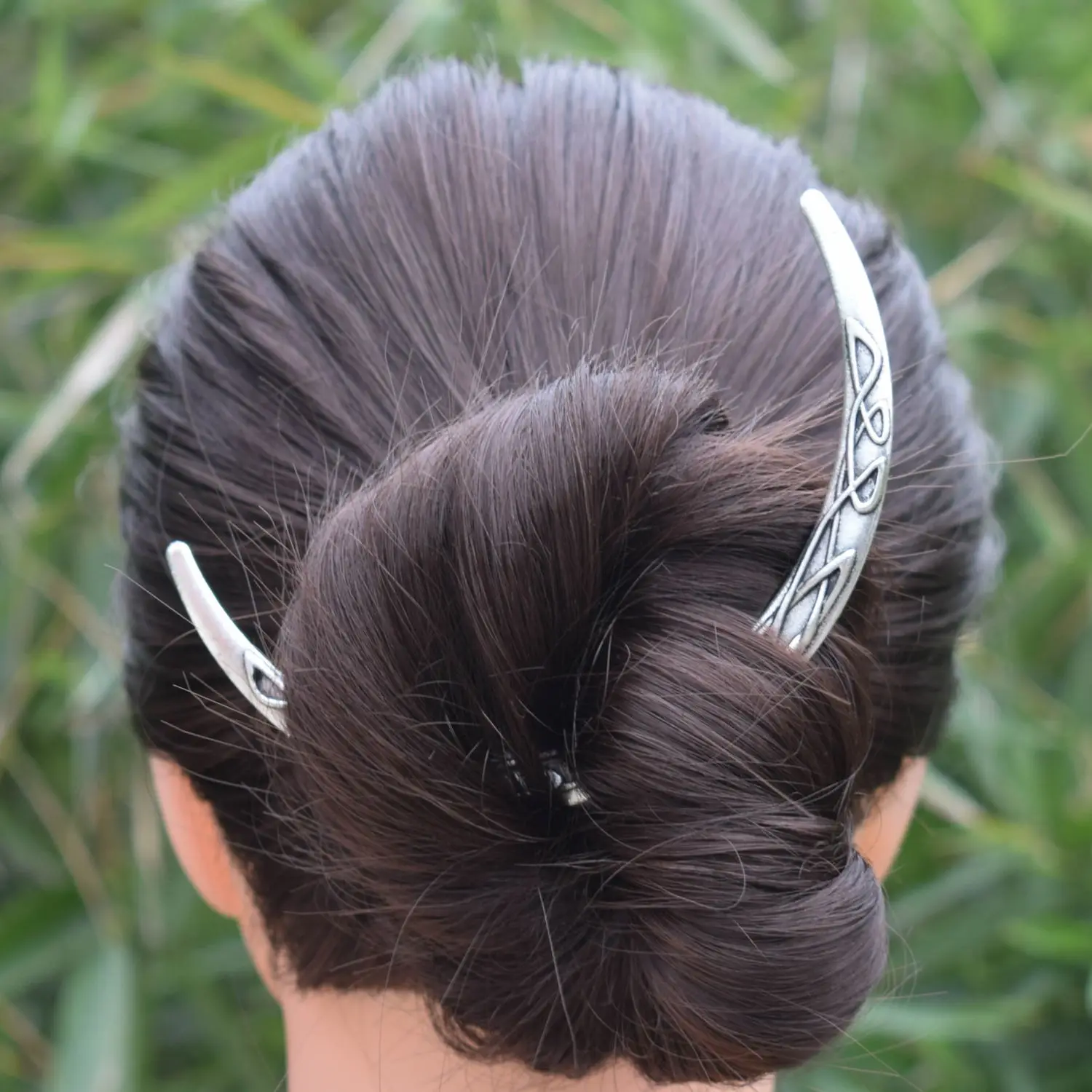 Medieval Crescent Moon Hair Stick - Image 2