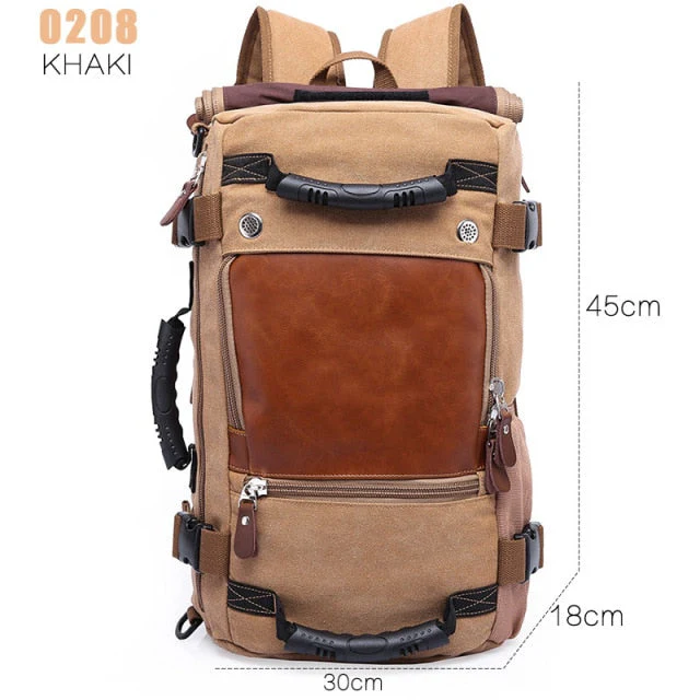Men Canvas Multifunctional Travel Backpack - Image 6