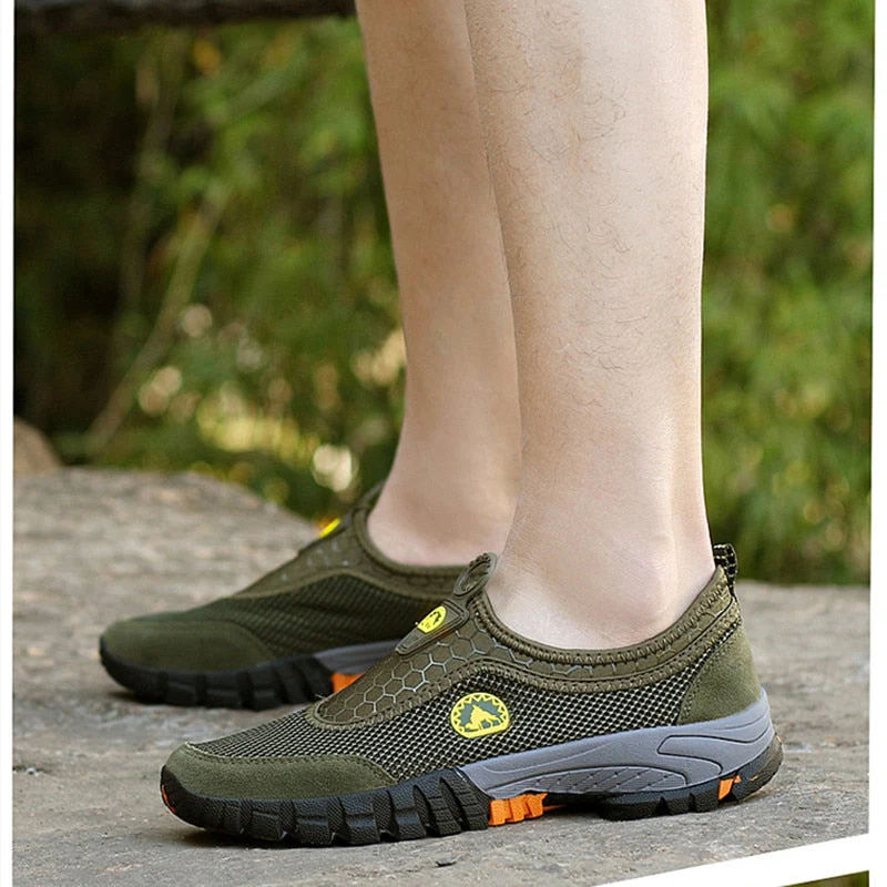 Men Outdoor Comfy Breathable Mountaineer Hiking Shoes - Image 12