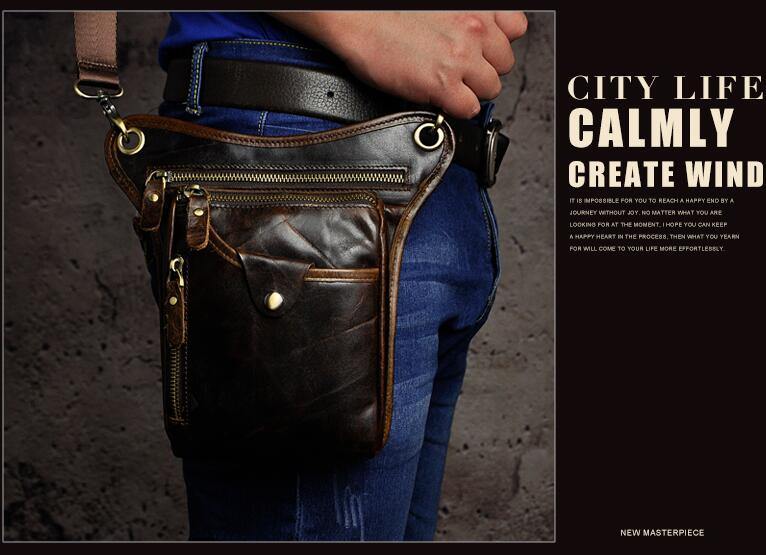 Men's Shoulder Messenger Leather Bag - Image 6