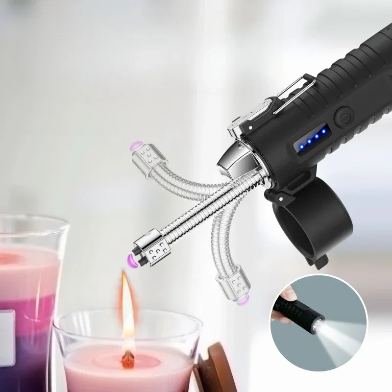 Metal Windproof Heavy Duty Waterproof Flashlight Lighter - Image 2