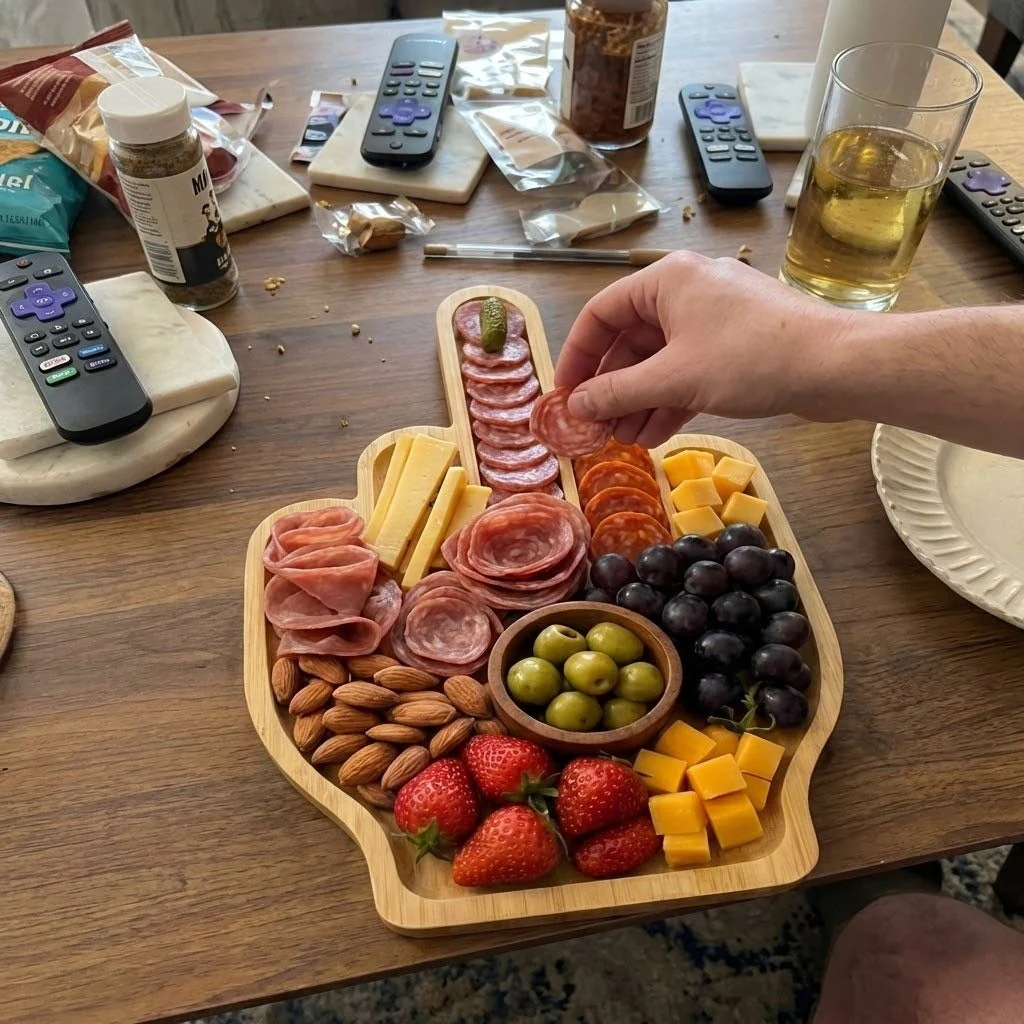 Middle Finger Charcuterie Serving Board Platter - Image 2
