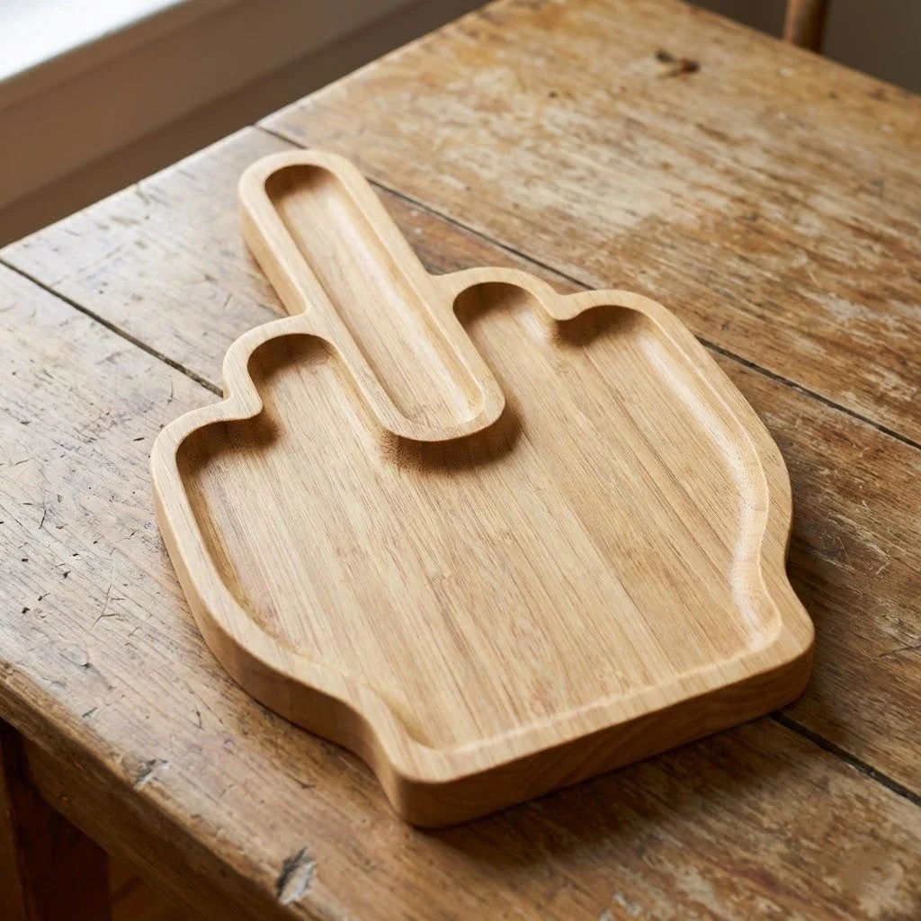 Middle Finger Charcuterie Serving Board Platter - Image 4