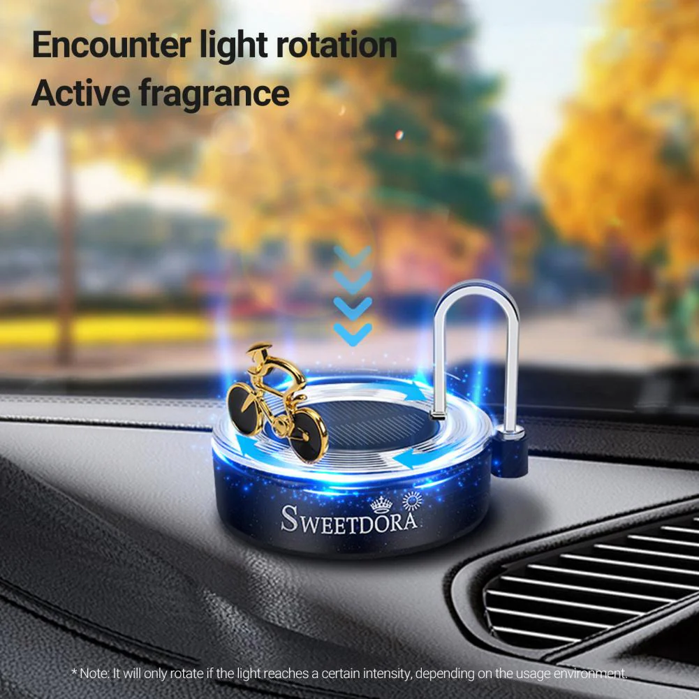 Mini Bicycle Car Solar Power Aromatherapy Decor - Image 3