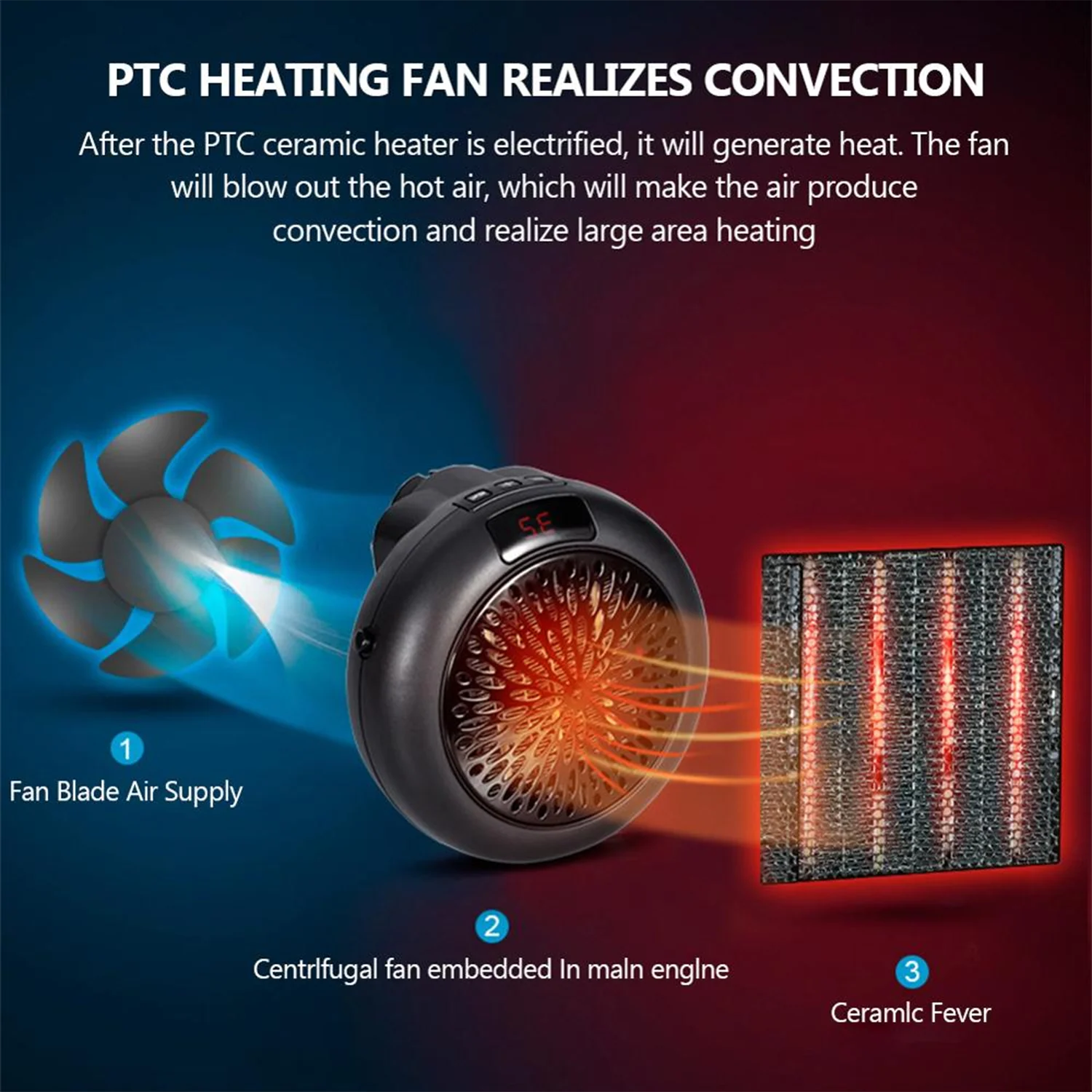 Mini Electric Wall Socket Heater - Image 7