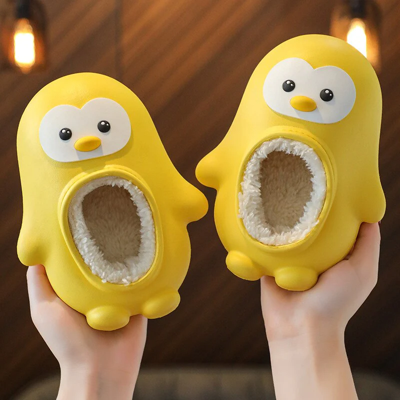 Mini Penguin Waterproof Warm Kids Slippers - Image 2