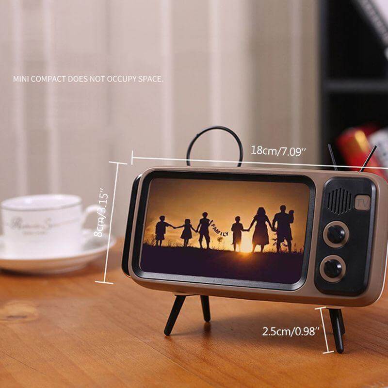 Mini Speaker Retro TV Phone Holder - Image 6