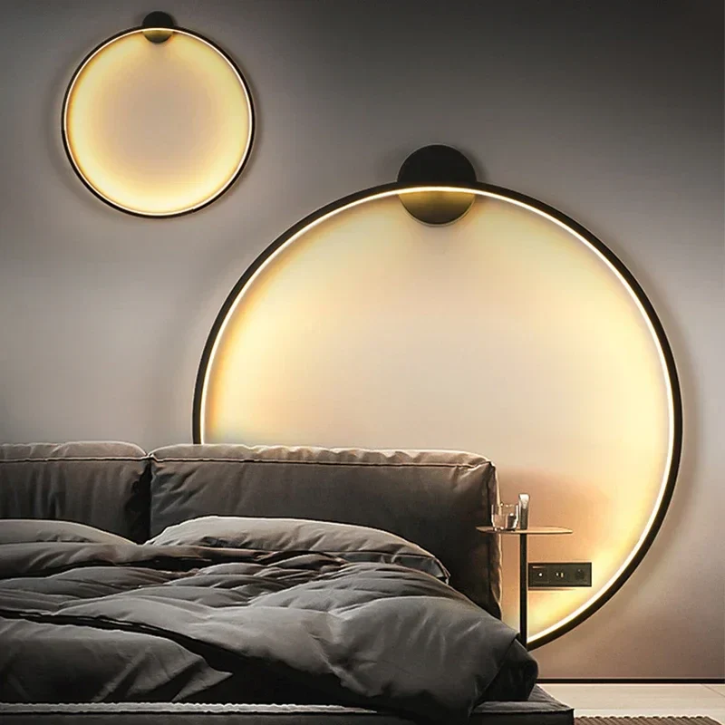 Minimalist LED Circle Background Wall Lamp - Image 3